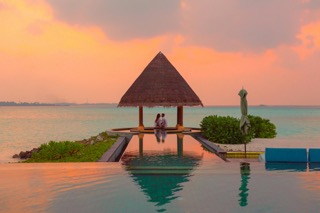 infinity pool by the beach